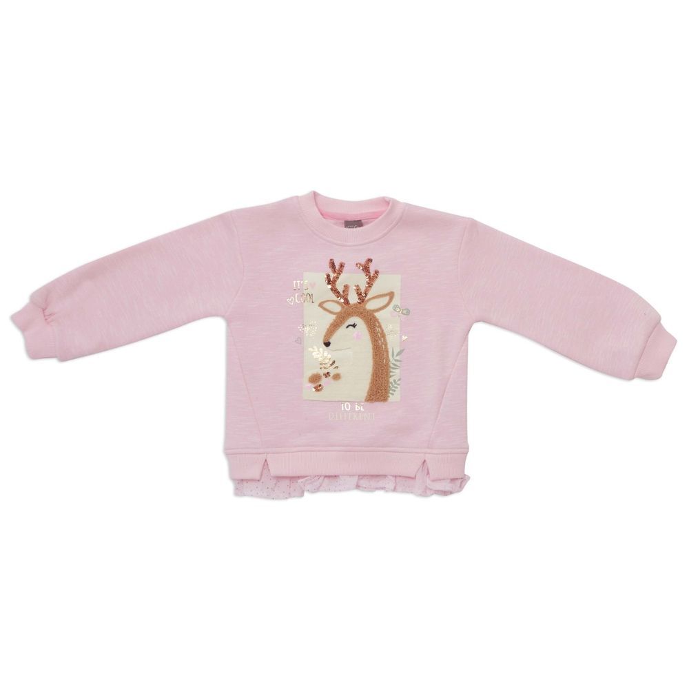 Little Kangaroos - Girl's Sweatshirt - Baby Pink