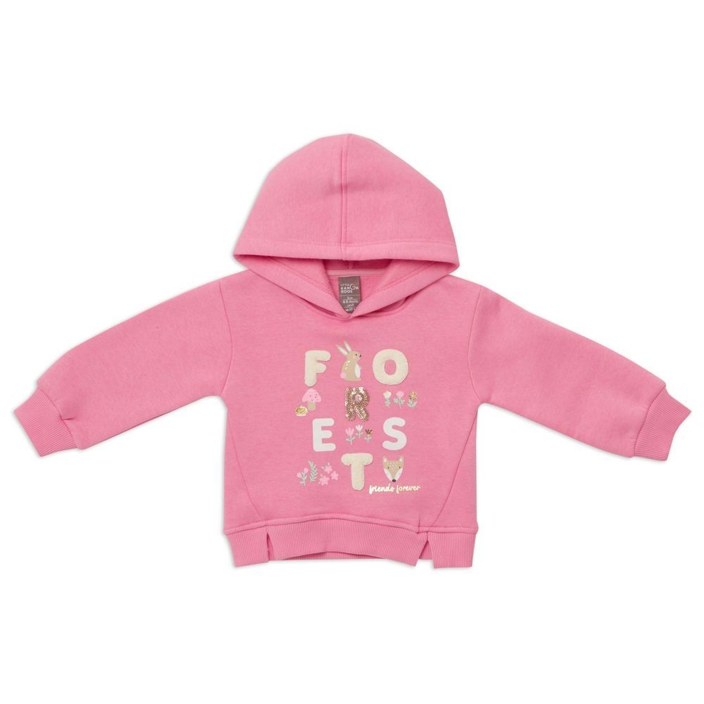 Little Kangaroos - Baby Girl's Hooded Sweatshirt - Dark Pink