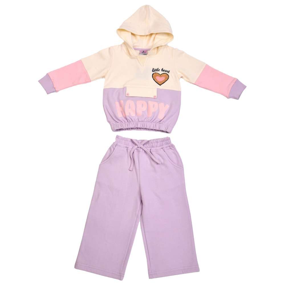 Smart Baby - 2pc-Set - Baby Girl Hooded Sweat T-Shirt w/ Pant - Multicolor