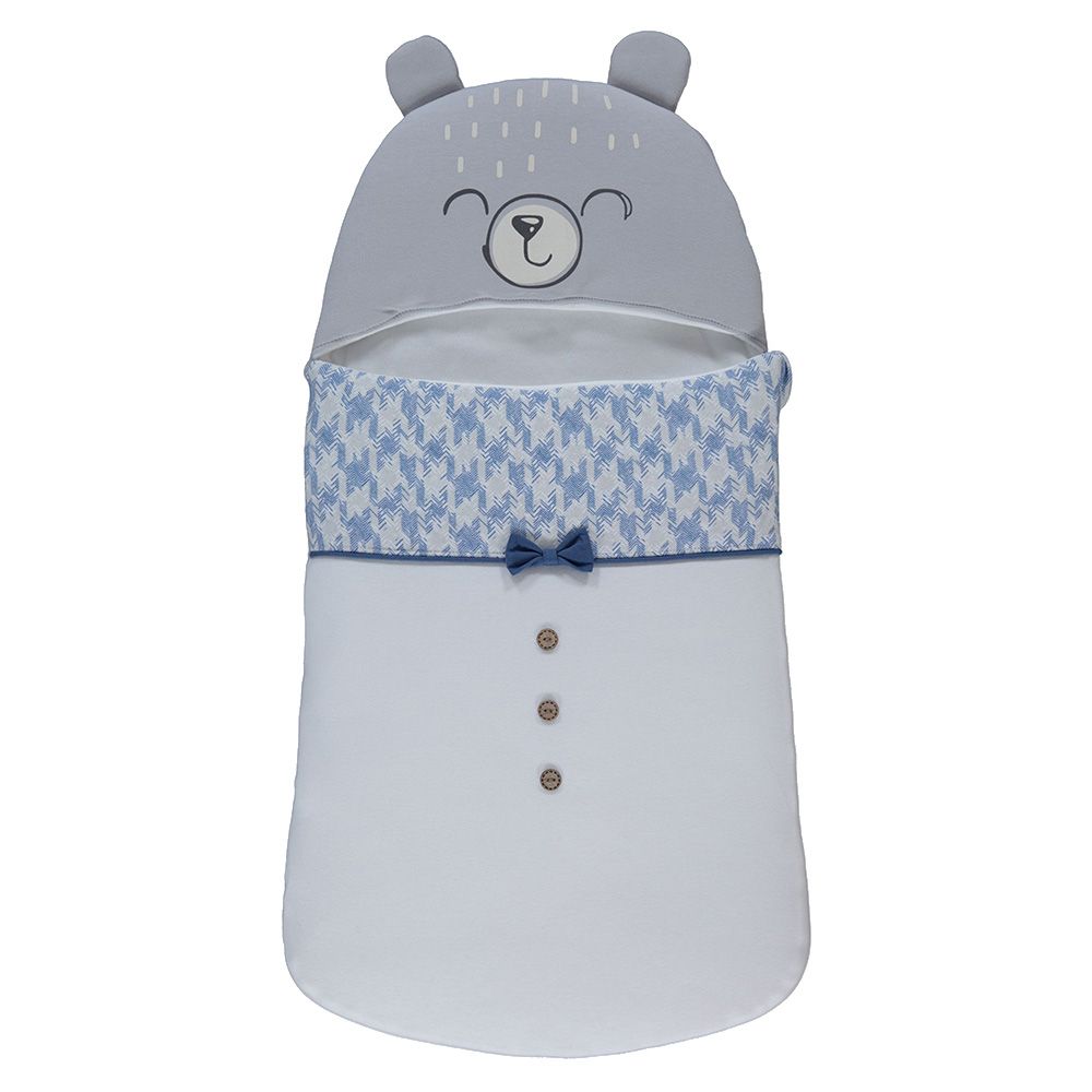 Bebetto - Baby Boy Swaddle - Grey/Blue