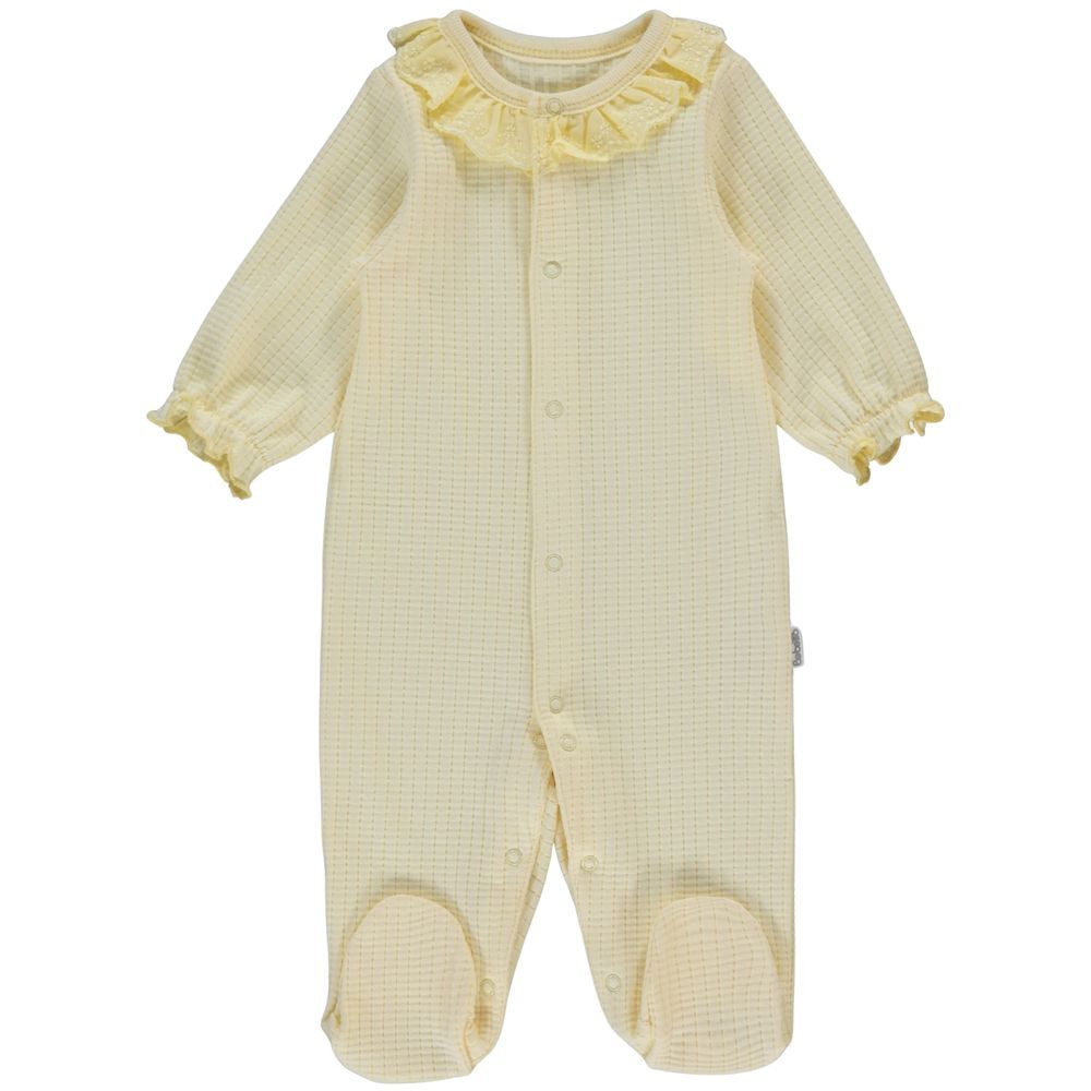 Bebetto - Baby Girls Long Sleeve Footie Sleepsuit - Yellow