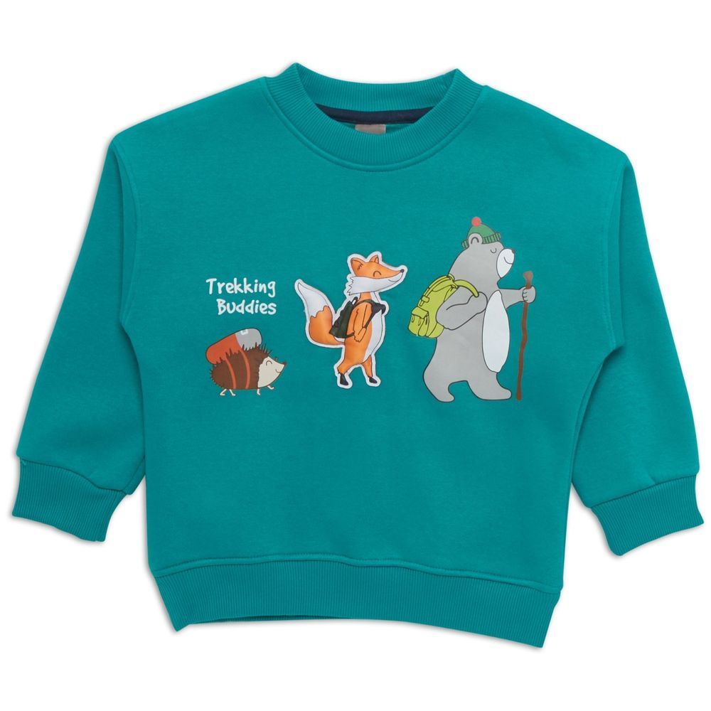 Little Kangaroos - Boy Trekking Buddies Sweatshirt - Green