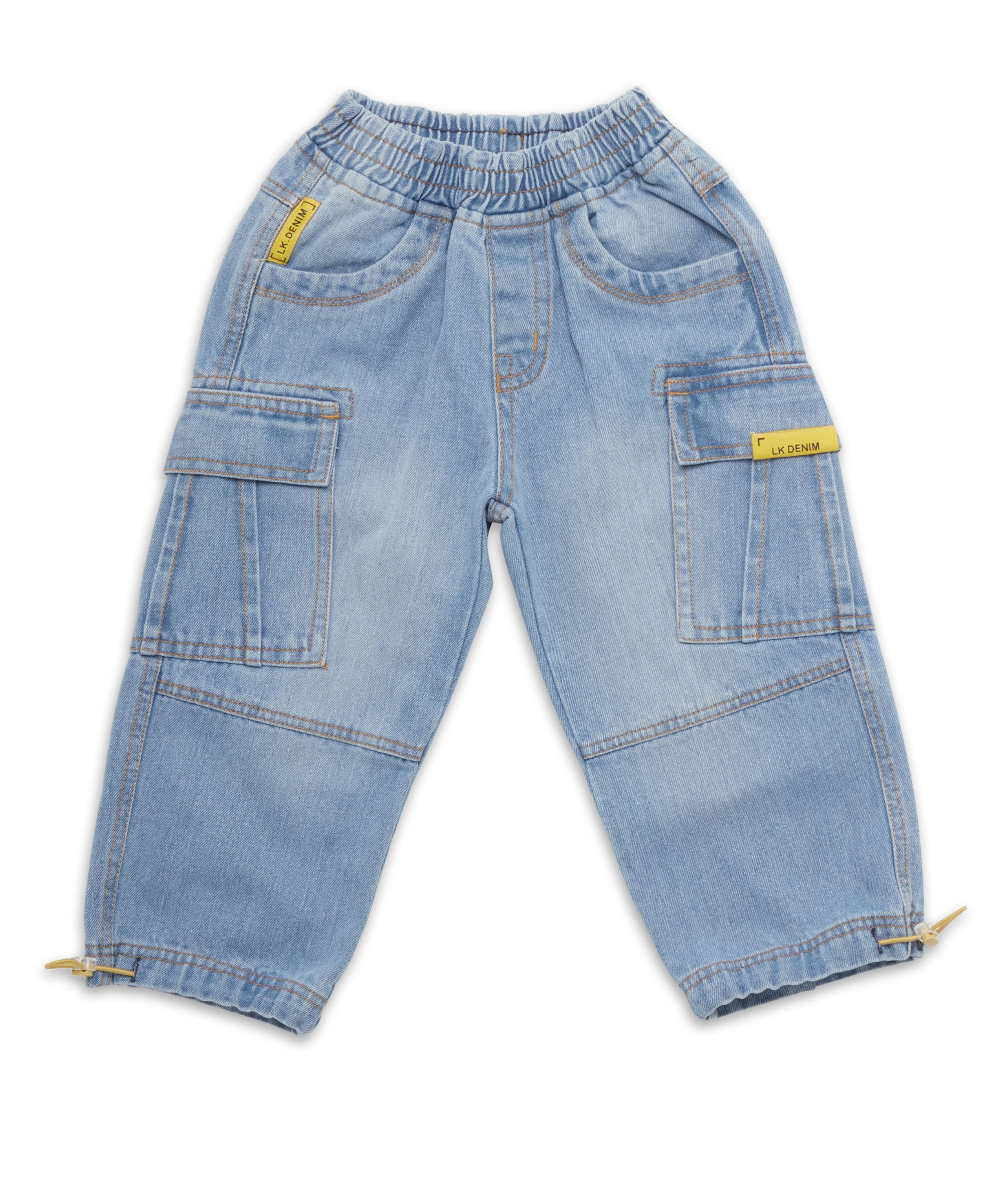 Little Kangaroos - Boy Elasticated Denim Jeans - Light Blue