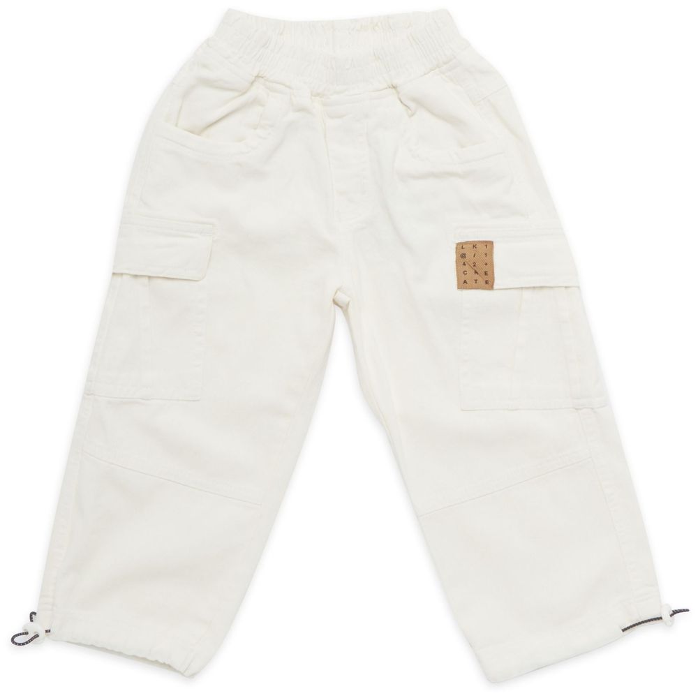 Little Kangaroos - Boy Elasticated Cargo Jeans - Natural