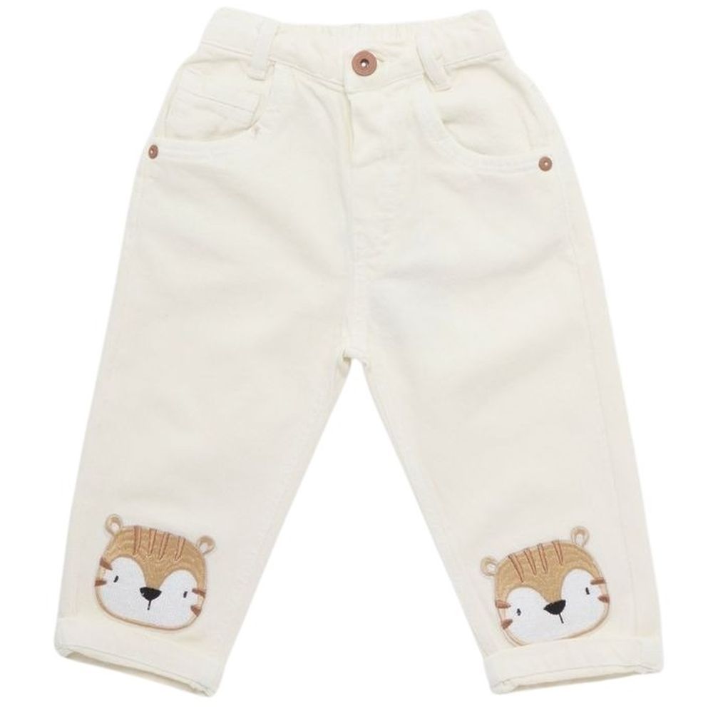 Little Kangaroos - Semi Elasticated Denim Jeans - Ecru