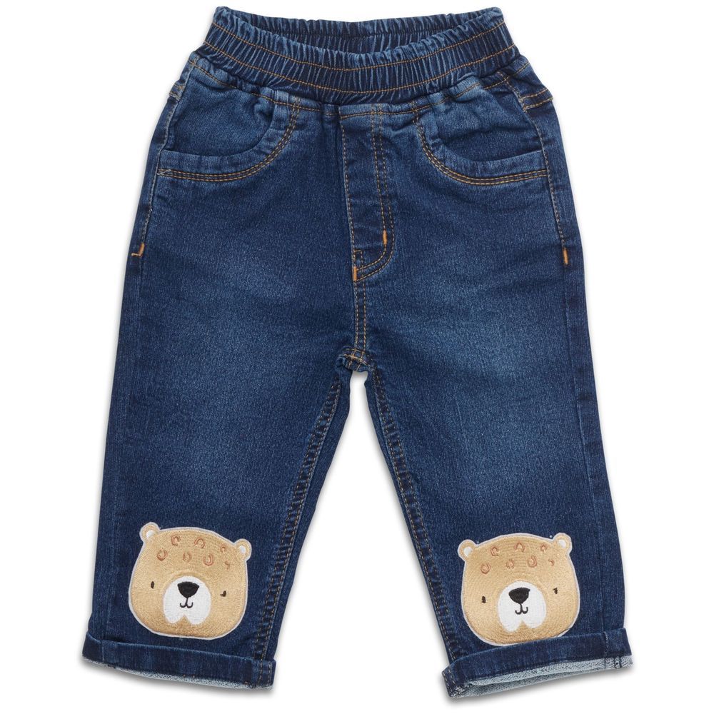 Little Kangaroos - Denim Jeans w/ Pockets - Dark Blue