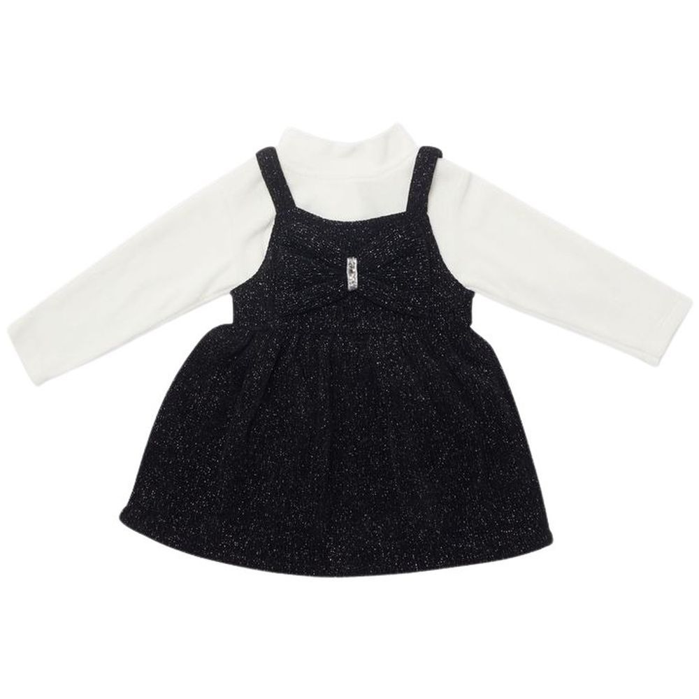 Little Kangaroos - 2pc-Set - Party Dress w/ T-Shirt - Black