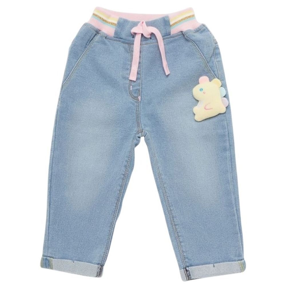 Little Kangaroos - Denim Jeans w/ Drawstring - Light Blue