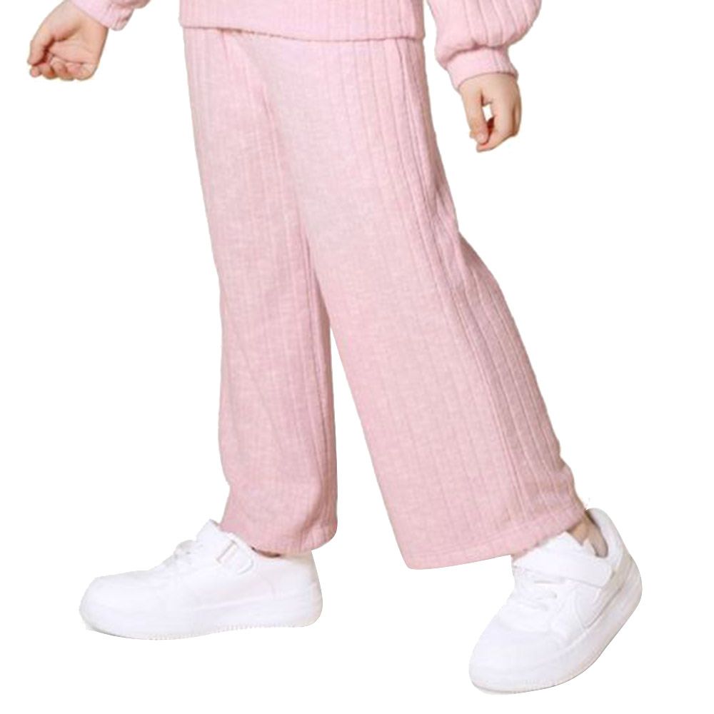 Little Kangaroos - Girl Elasticated Flared Pants - Baby Pink