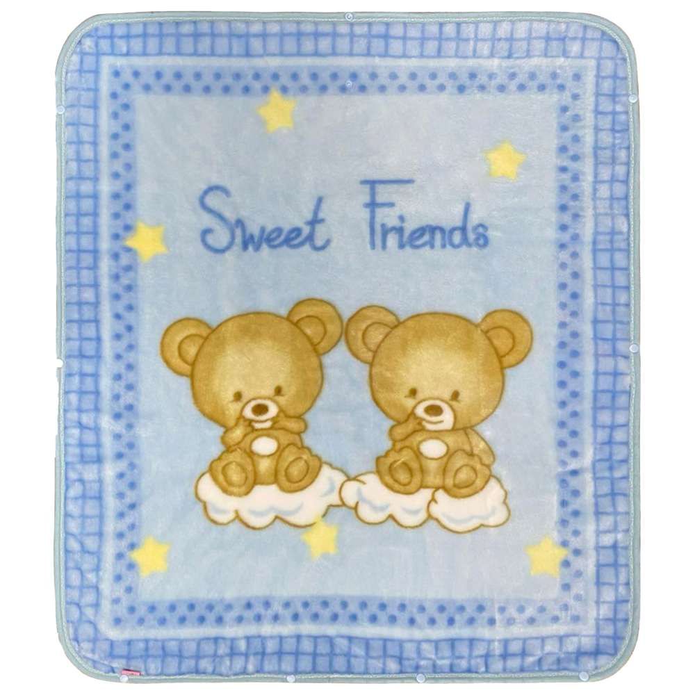 Smart Baby - Baby Boy Sac Blanket - Blue - Sweet Friends