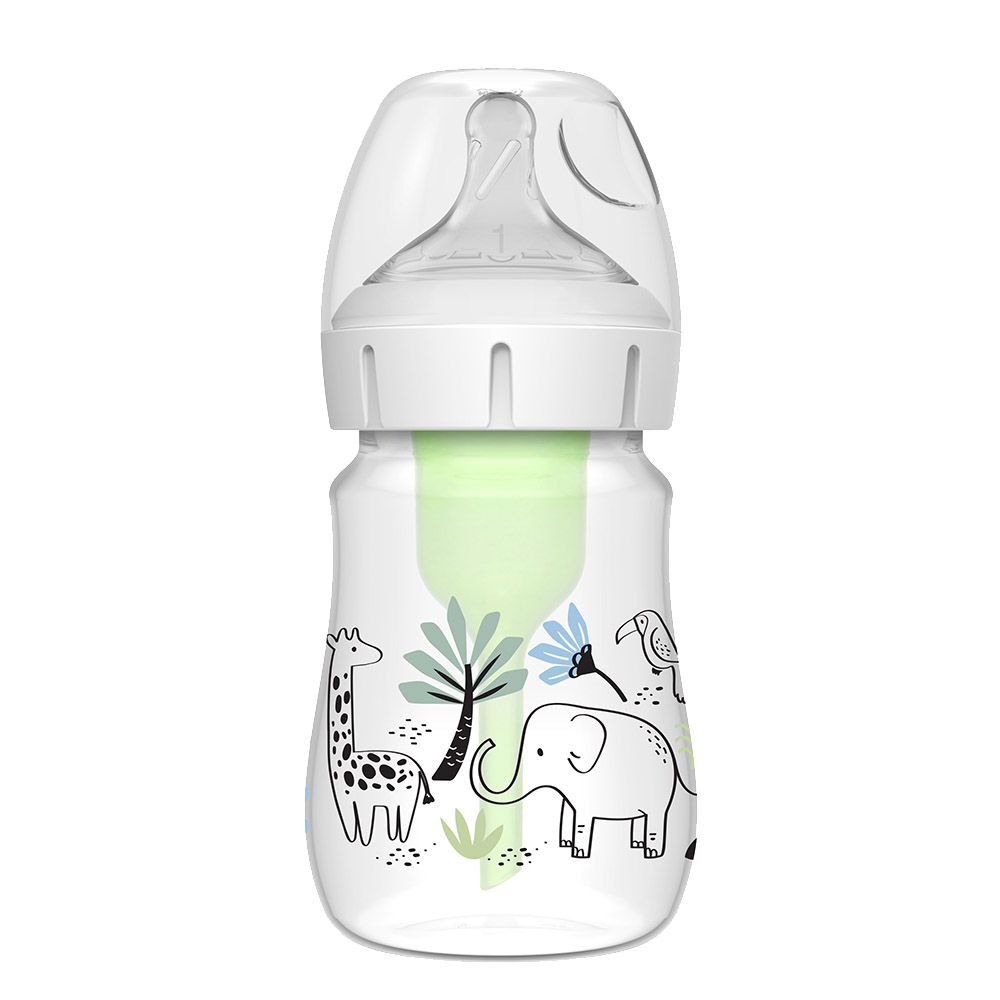 Dr. Brown's - Wide-Neck Anti-Colic Options+ Baby Bottle - Jungle Elephant - 150 ml