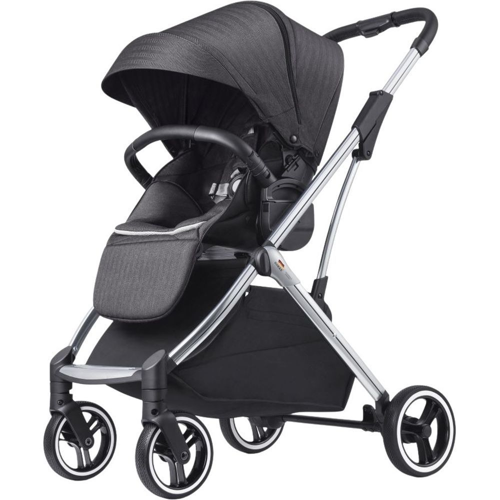 Gokke - Reversible Baby Stroller W/ Chrome Frame B108BL - Black