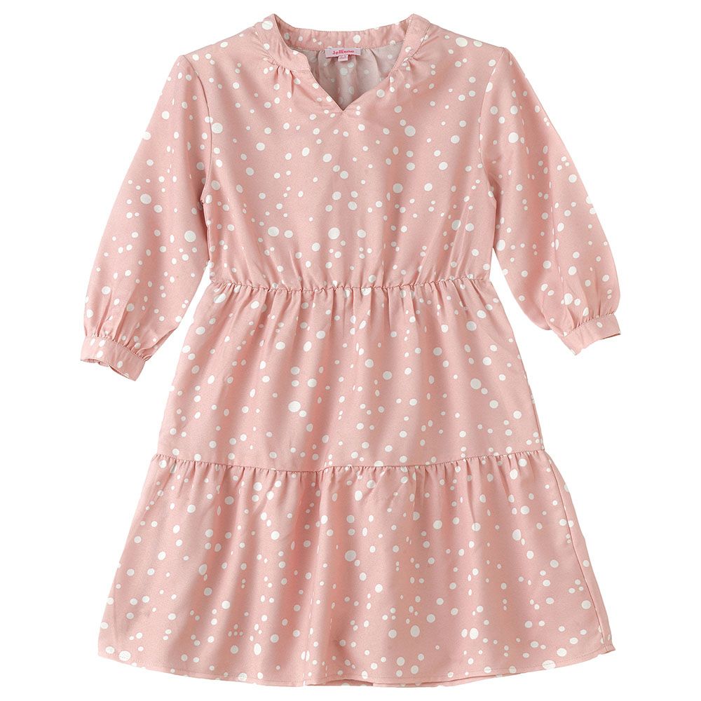 Jelliene - Girls' Breezy Summer Chic Flowy Georgette Dress - Pink