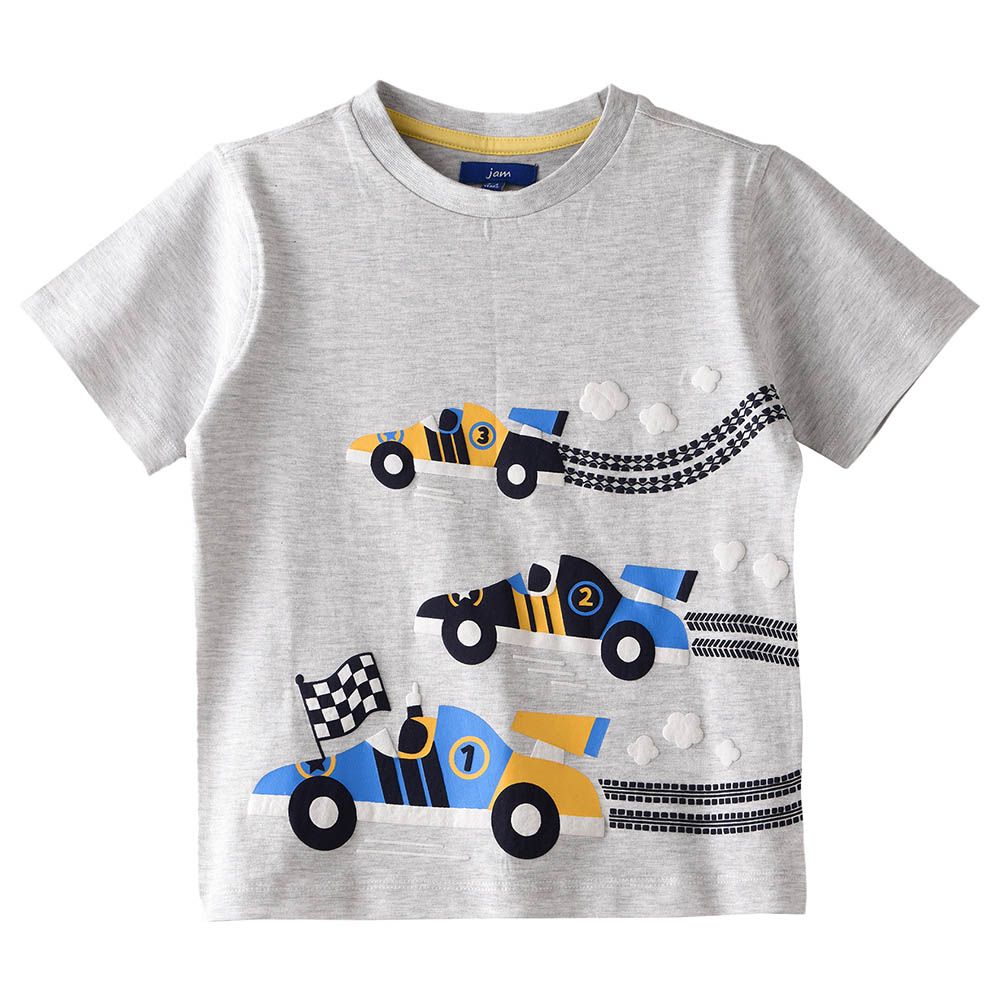 Jam - Boy's Playful Prints And Comfy Cotton Short-Sleeve Tee - Grey