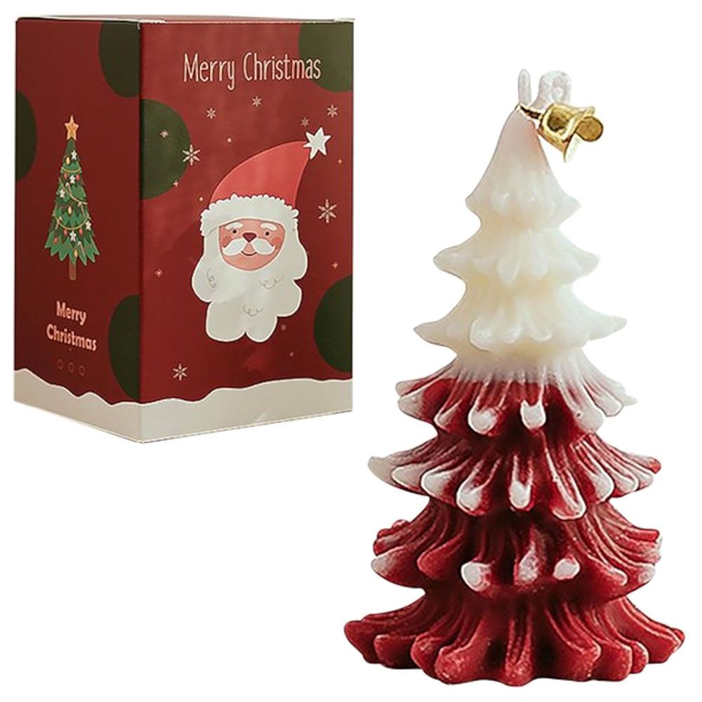 Highland - Handmade Tree Shaped Christmas Candle - Red