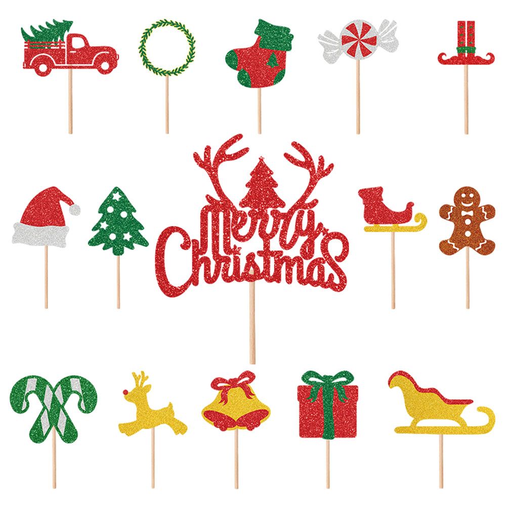 Highland - Merry Christmas Acrylic Cake Topper - 15pcs