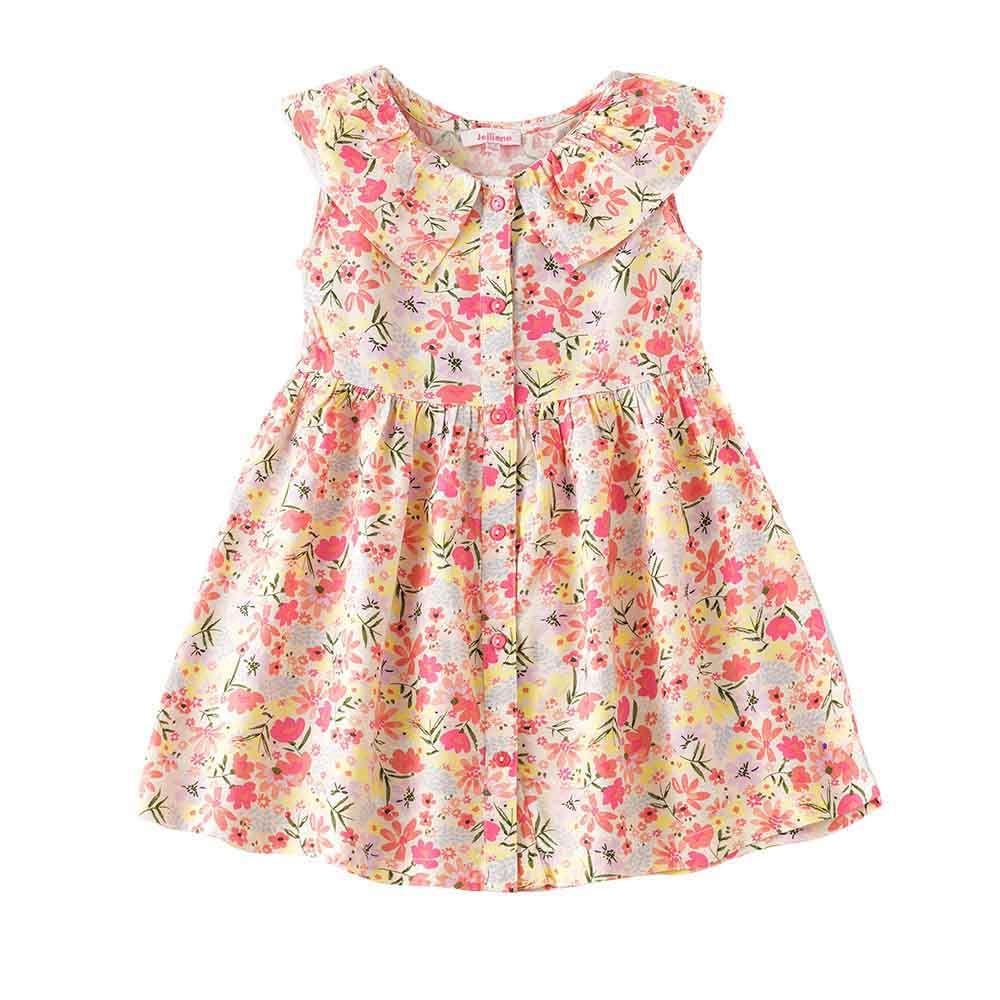 Jelliene - Sunshine Sprinkles Girls Flowy Viscose Dress