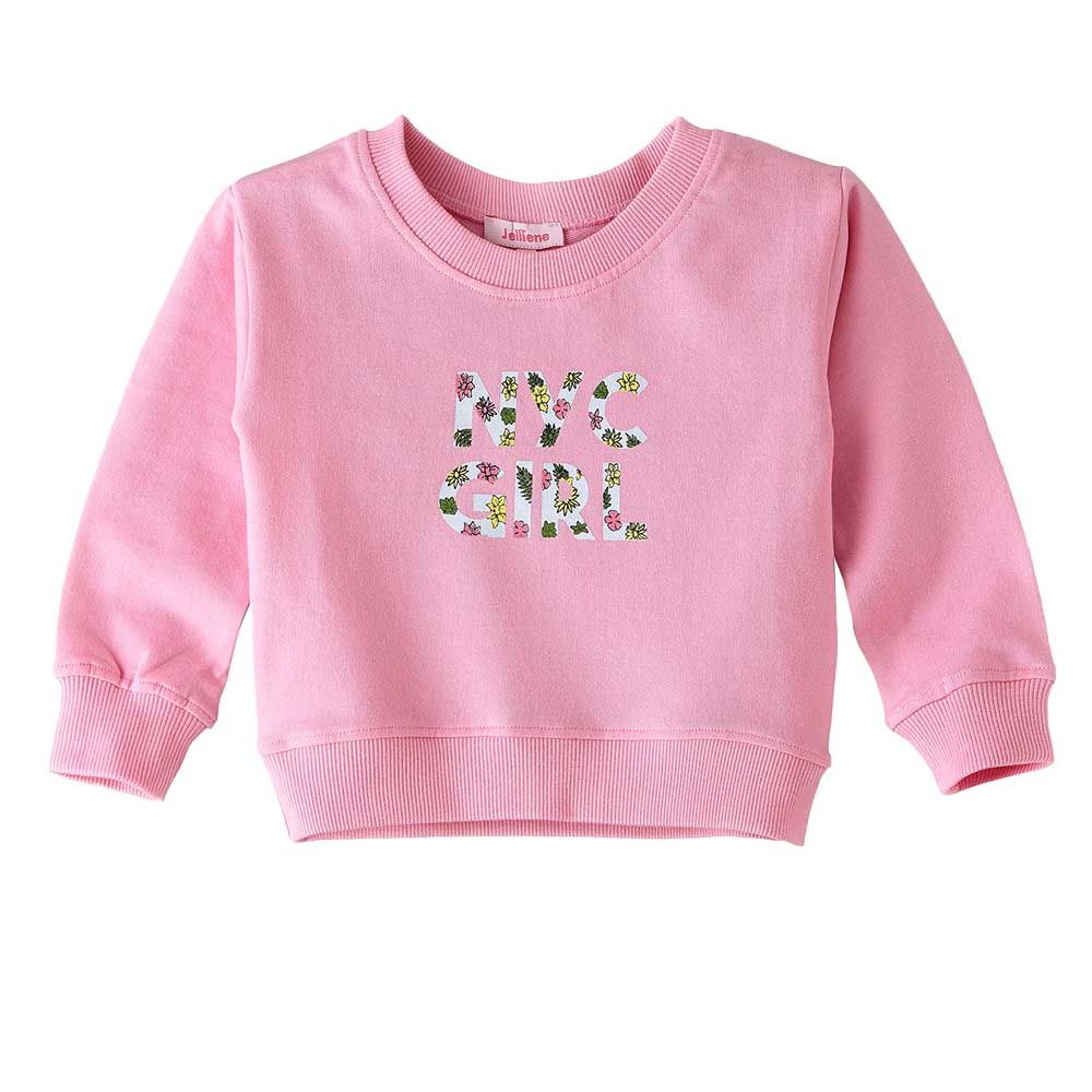 Jelliene - Girls Soft & Comfortable Cotton Sweatshirt - Pink