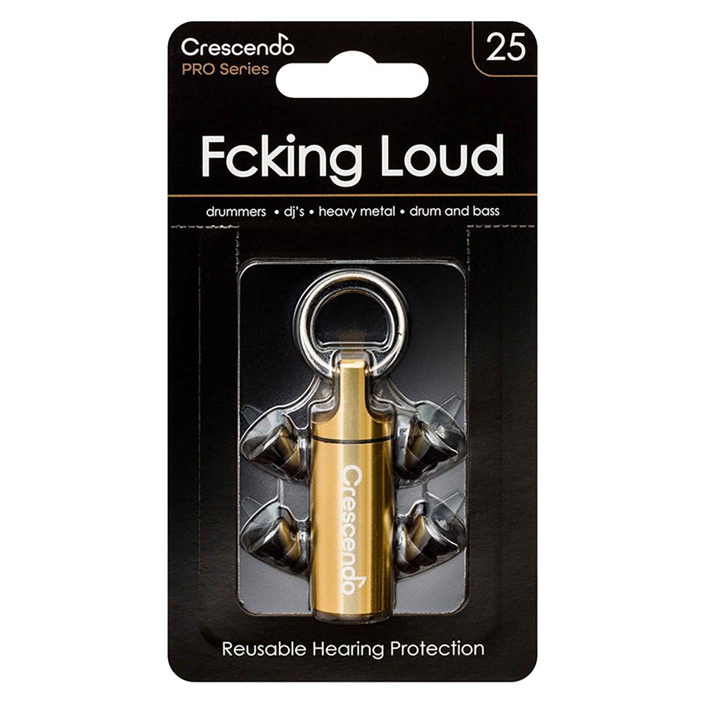 Crescendo - Dynamic Ear Company Pro Fcking Loud 25 Ear Plugs - 3 Pcs