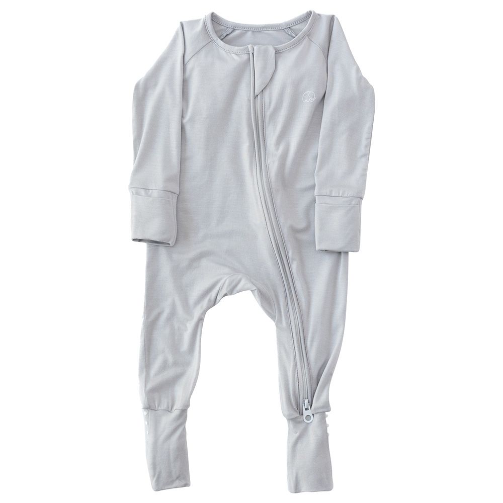 Anvi Baby - Organic Bamboo Zipper Romper- Cloudy Grey