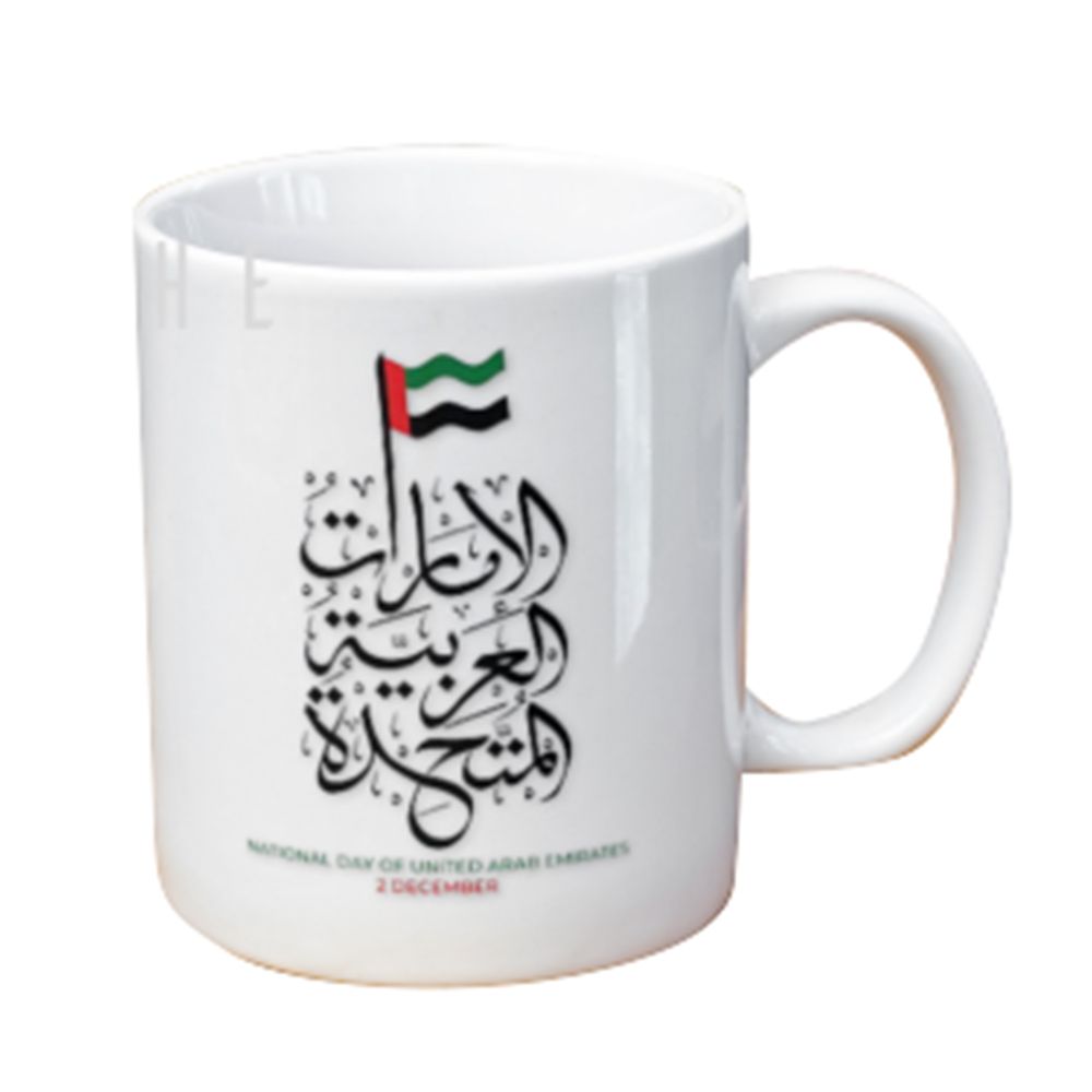 Zayoshe - UAE National Day Arabic Mug - White