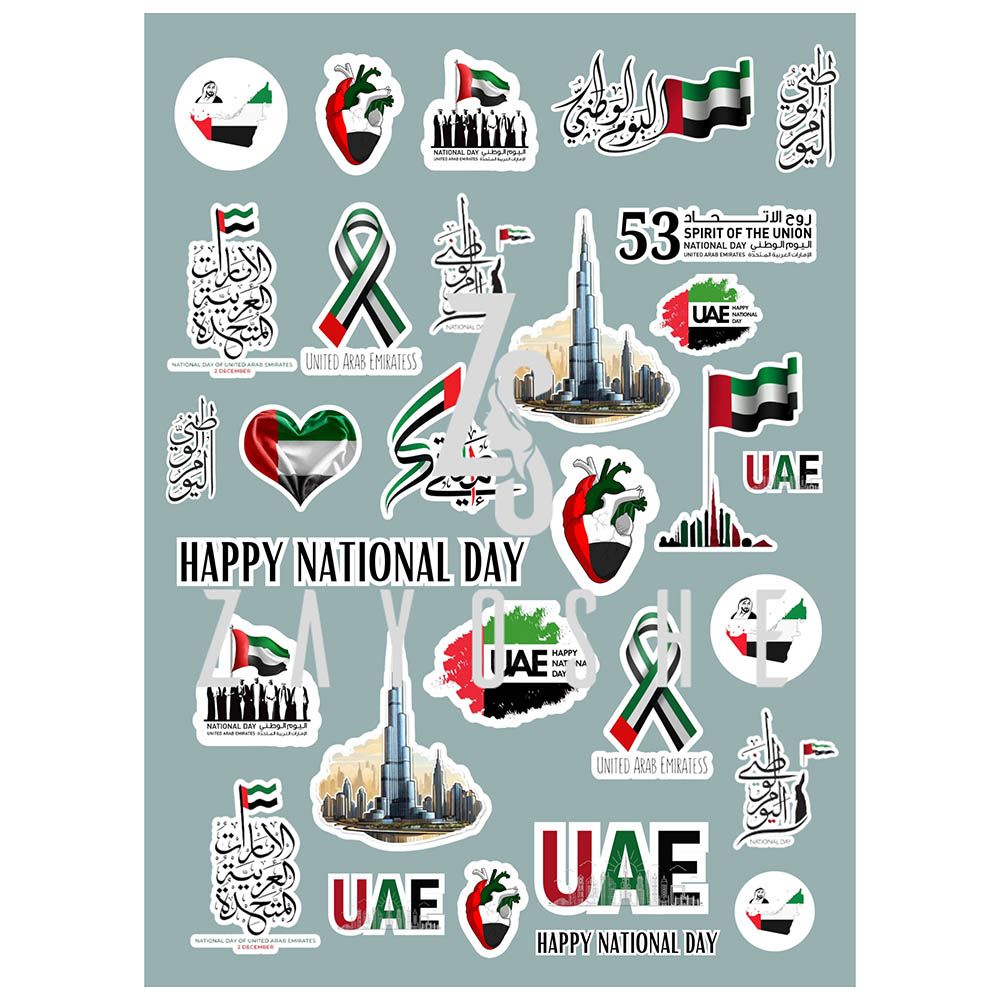 Zayoshe - UAE National Day Celebration Sticker Pack 1