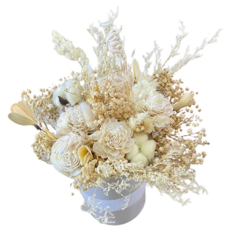 Eco Flowers - Dried Flower Bouquet - Snow-white