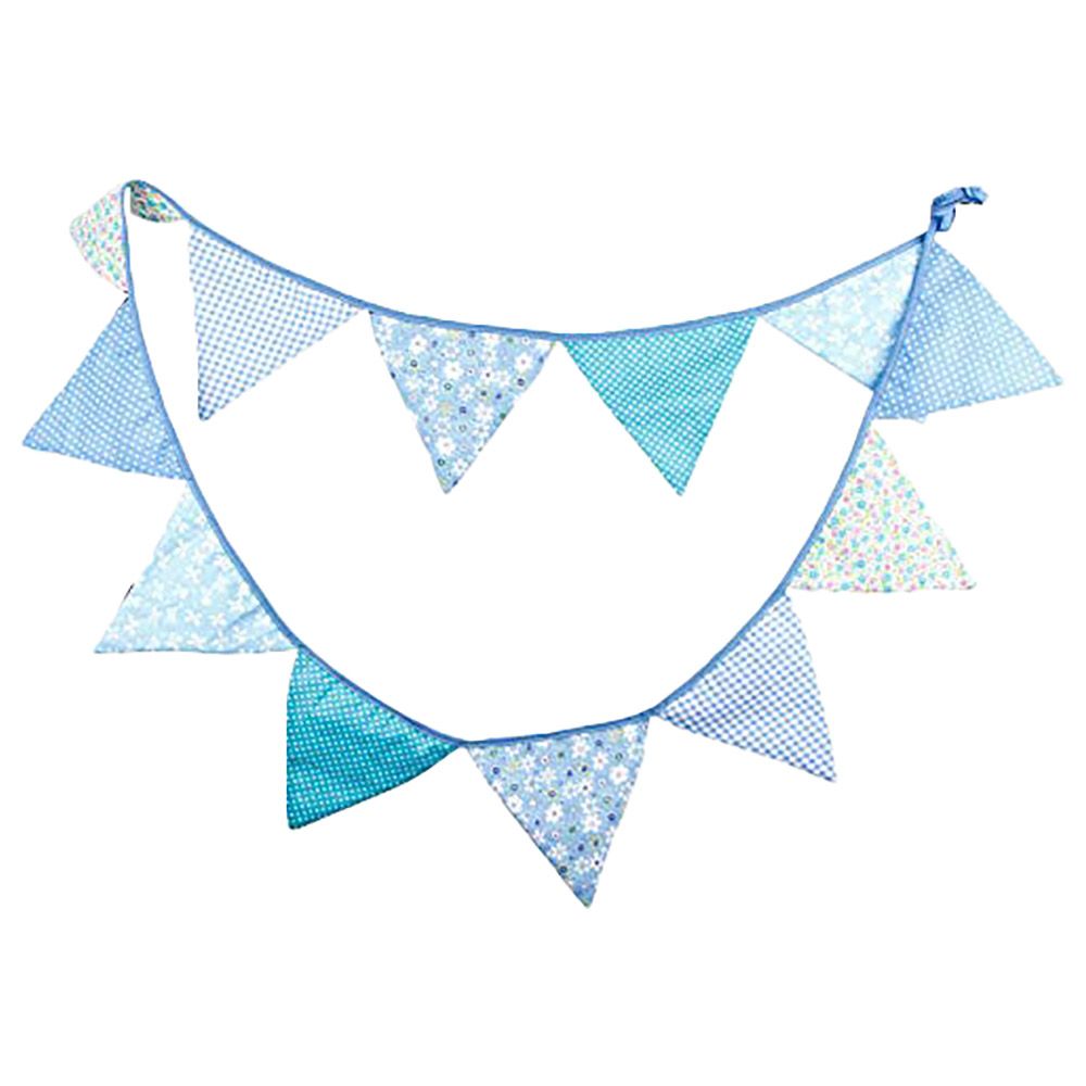 Cherrypick - Handcrafted Bunting Banner Blue Flag - Blue