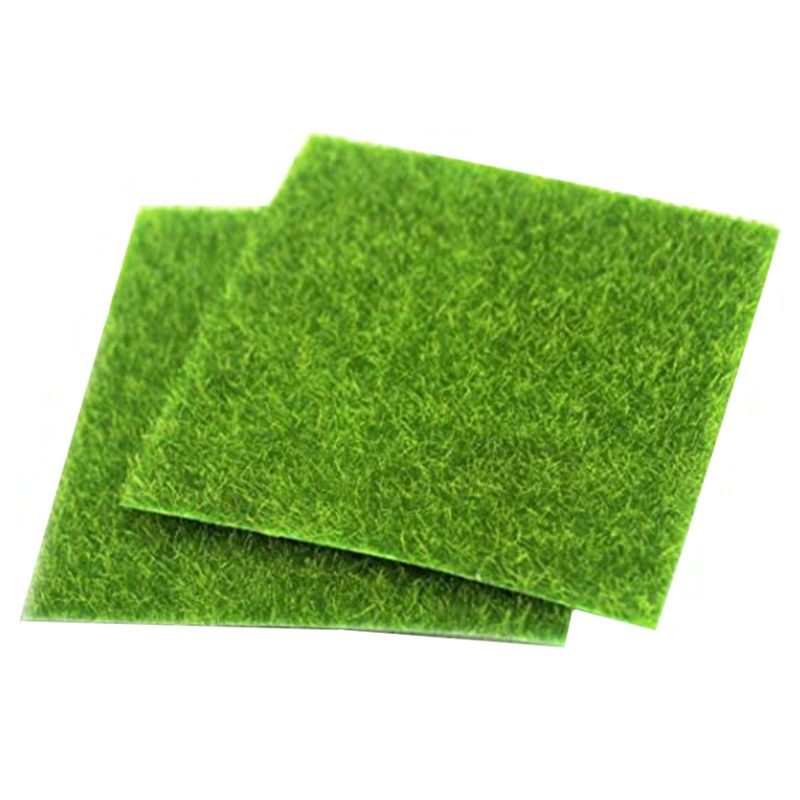 Mindset - Artificial Mini Grass Moss Mat - Set of 2 - Green