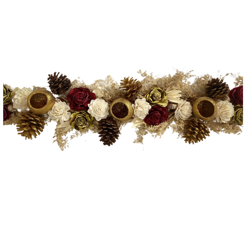 Eco Flowers - Christmas Garland Runner natural color