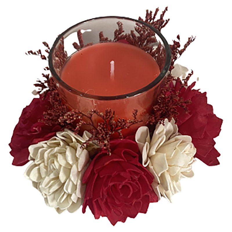 Eco Flowers - Handcrafted Candles W/ Eco Dried Flowers- Rose