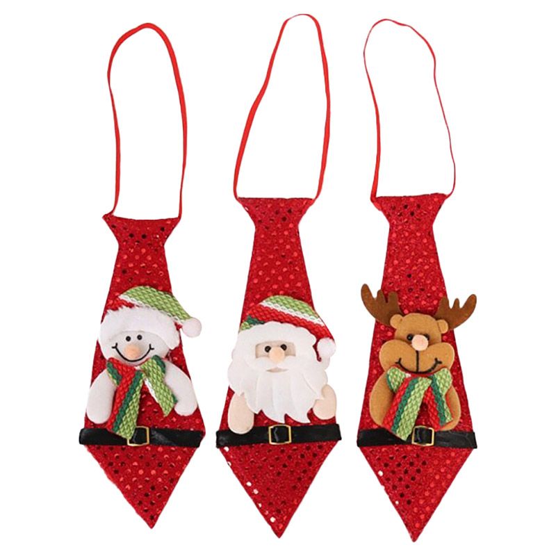 Merry Christmas - Christmas Tie Decoration - Pack of 3