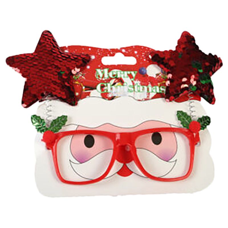 Merry Christmas - Sequin Star Goggle Glasses Frame