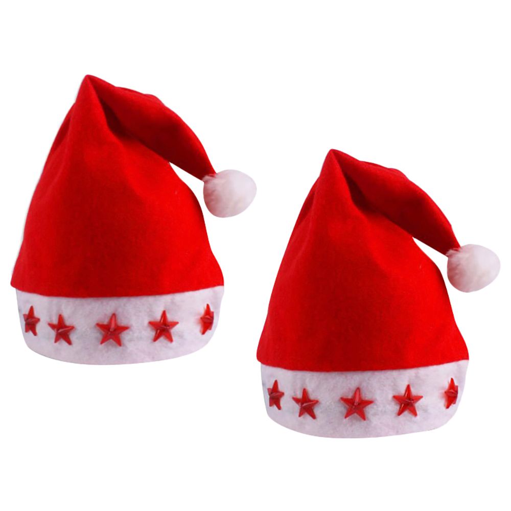 Merry Christmas - Christmas Cap Hat Lighting - Pack of 2