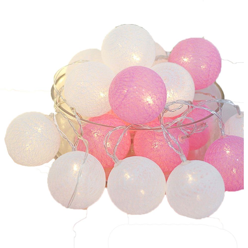 Mindset - 20 LED Cotton Thread Decoration Lights Set - Pink