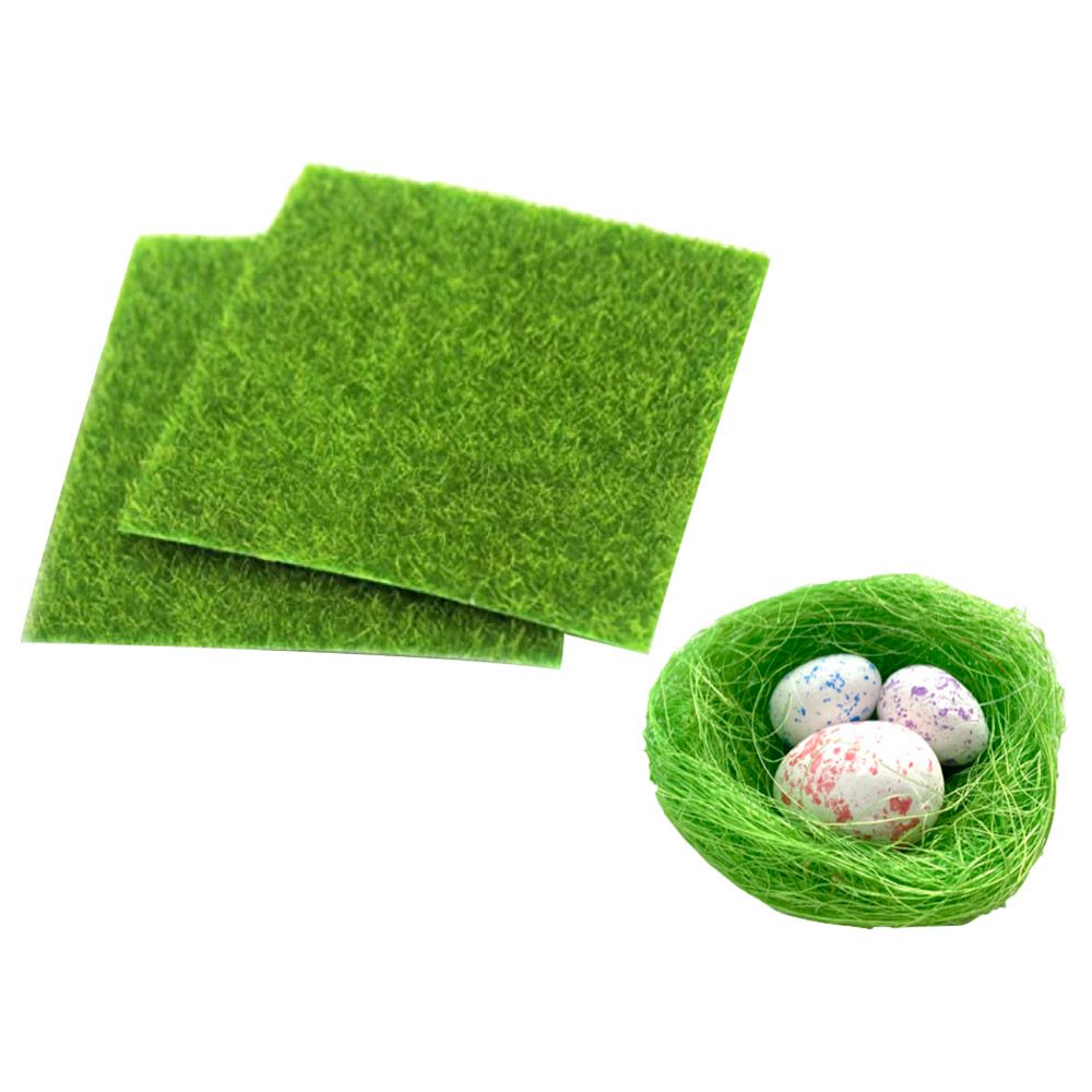 Mindset - Artificial Mini Grass Moss Mat + Nest W/ Eggs