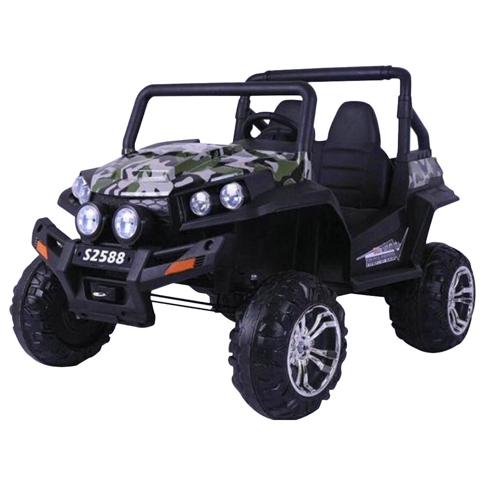 Megastar 2 Seater Army Edition SUV Trunker Ride On 12V Grey