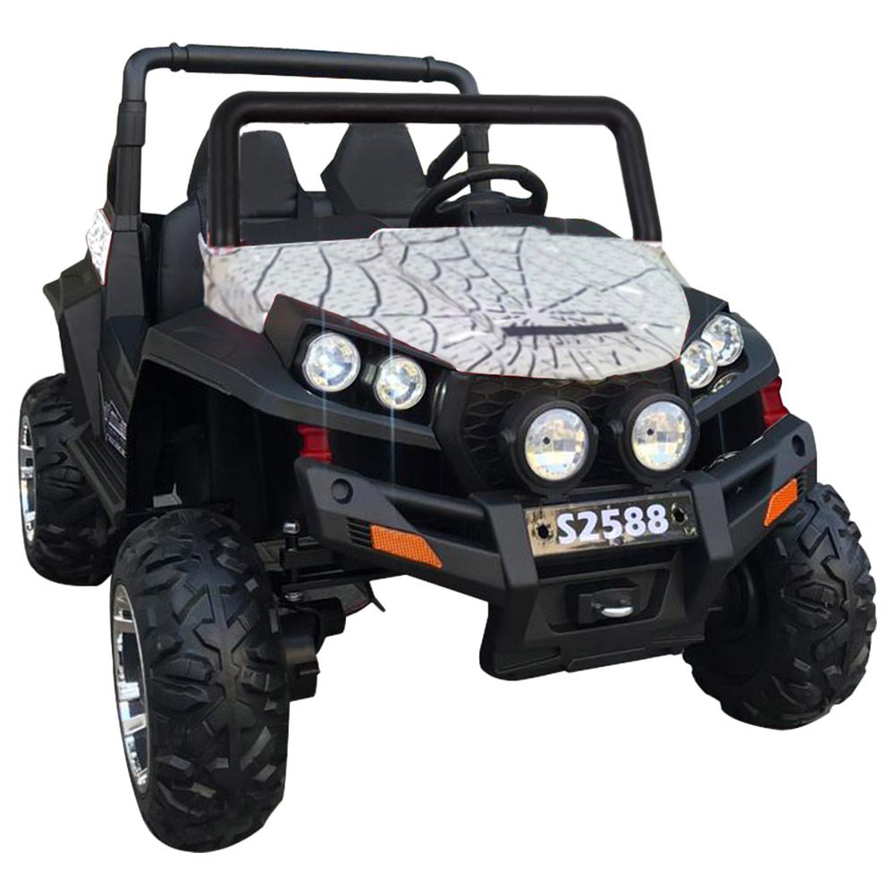 Megastar 2 Seater Army Edition SUV Trunker Ride On 12V White