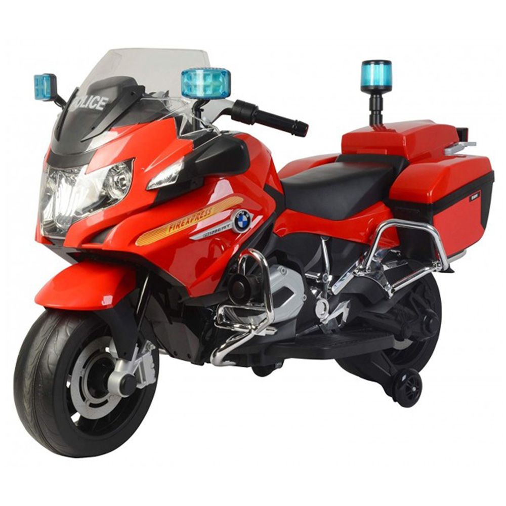 Megastar - Ride On 12V BMW Licensed Police Bike - Red