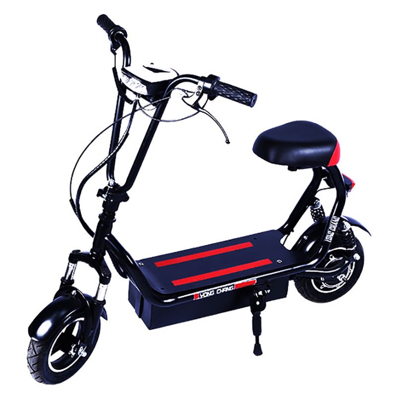 Megawheels Foldable Mini Electric Scooter W/ Seat - Black