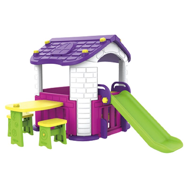 Megastar - Playhouse W/ Table, Chairs, Play Fence & Slide