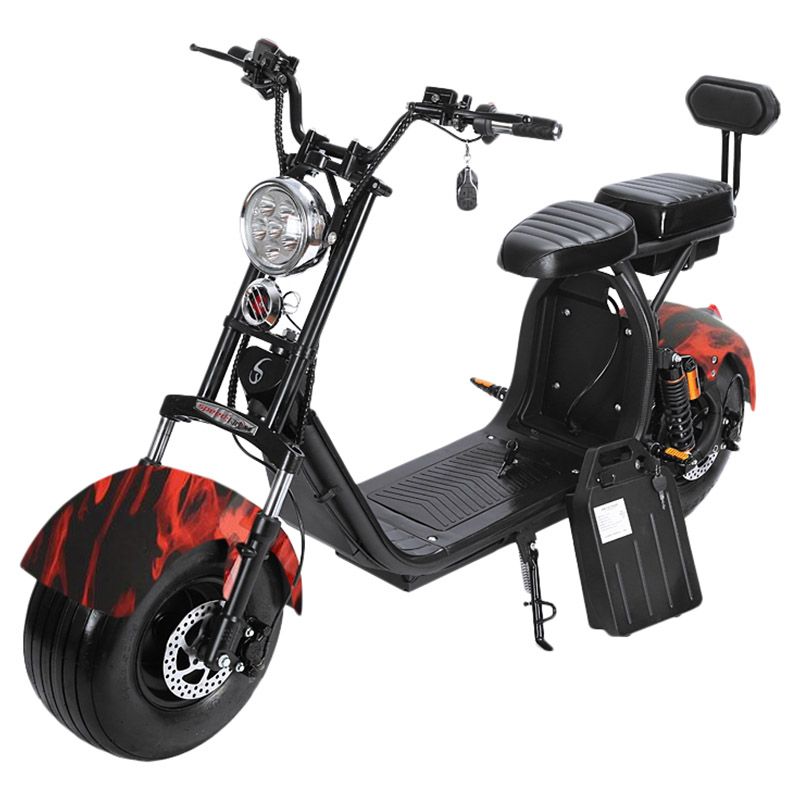 Megawheels Stylish 60V Groovy Scooter - Maroon