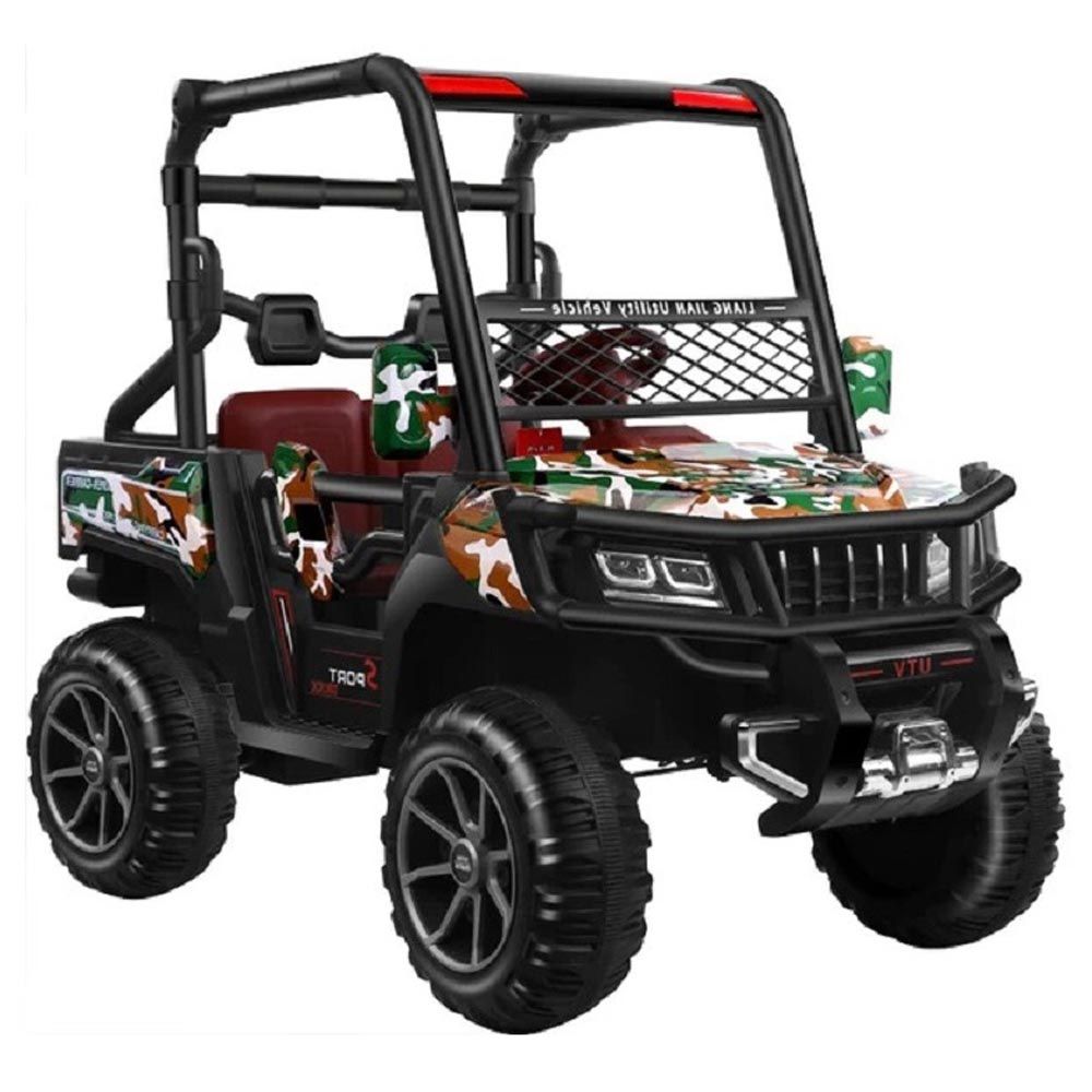 Megastar - Ride-on Special Forces Army Kids Jeep 12V - Black