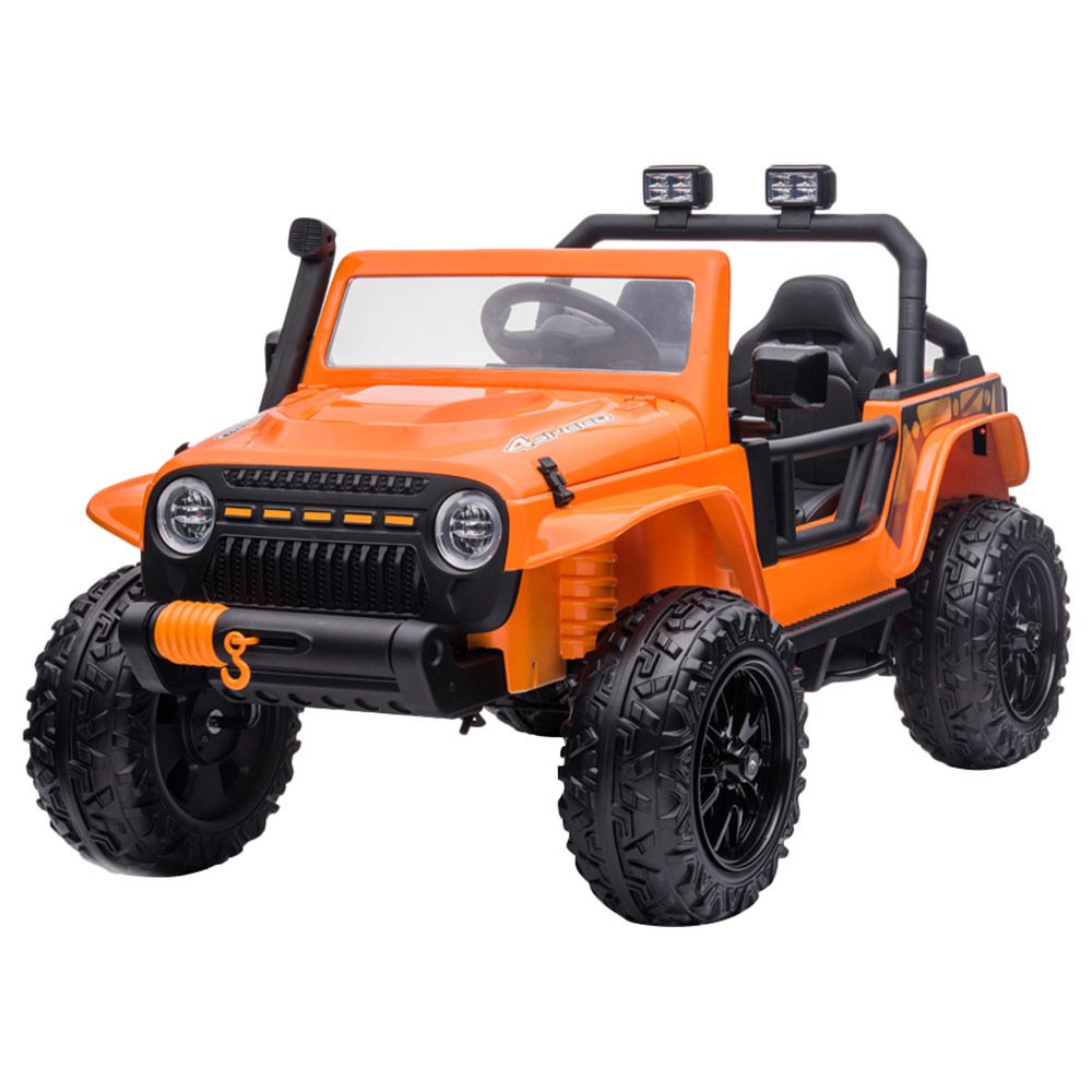 Megastar - Kids Powered Atom Ride On Jeep 12V - Orange