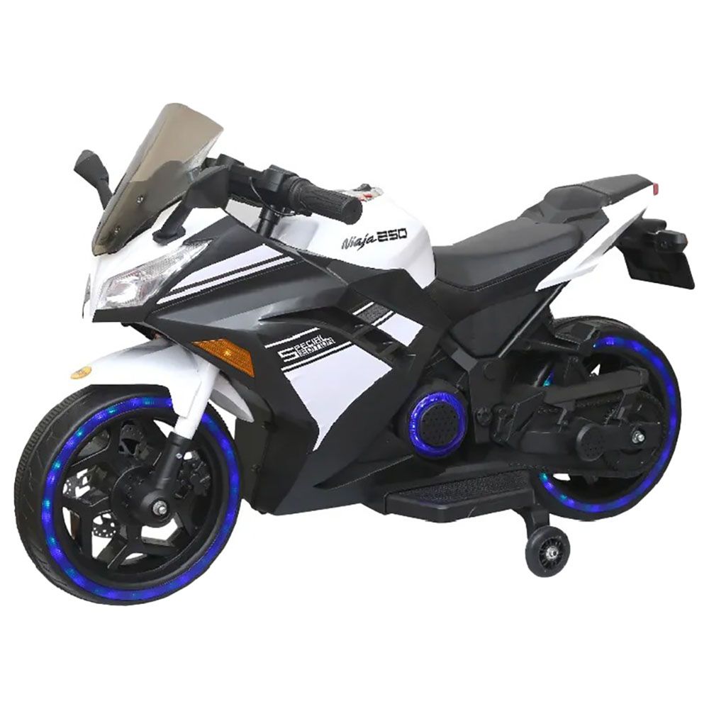 Megastar - Kids Ride-on Speed Triple GX50 Motorcycle 12V - White