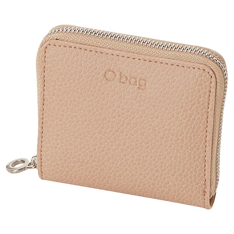 O Bag - O Half Wally Nappa Eco Leather Zip Mini Wallet - Sand