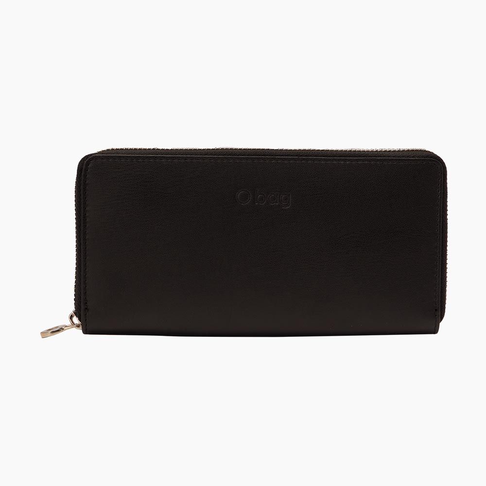 O Bag - O Wally Nappa Eco-Leather Zip Wallet In Black