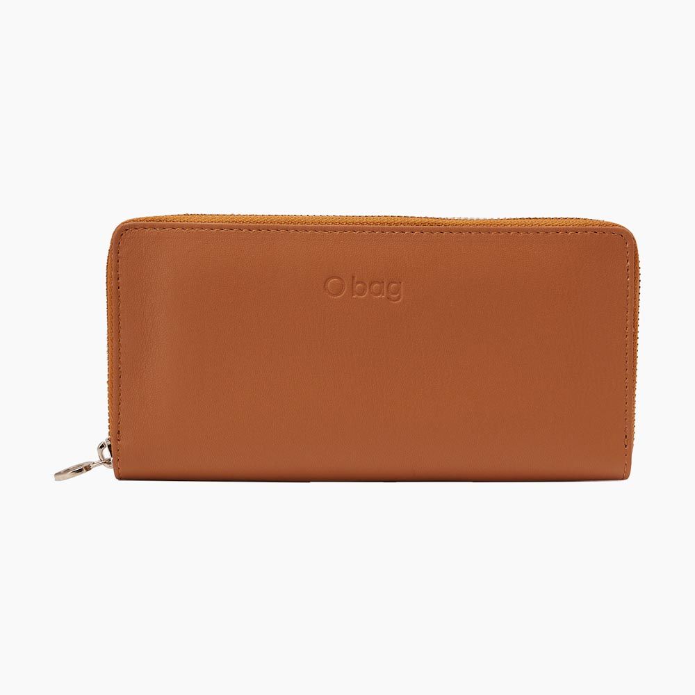 O Bag - O Wally Nappa Eco-Leather Zip Wallet In Biscuit