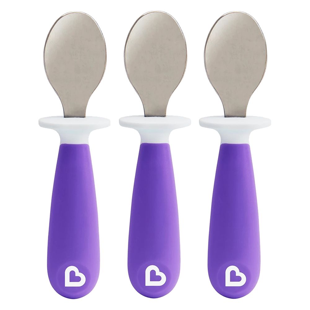 Munchkin - Raise Toddler Spoons 3pcs - Purple