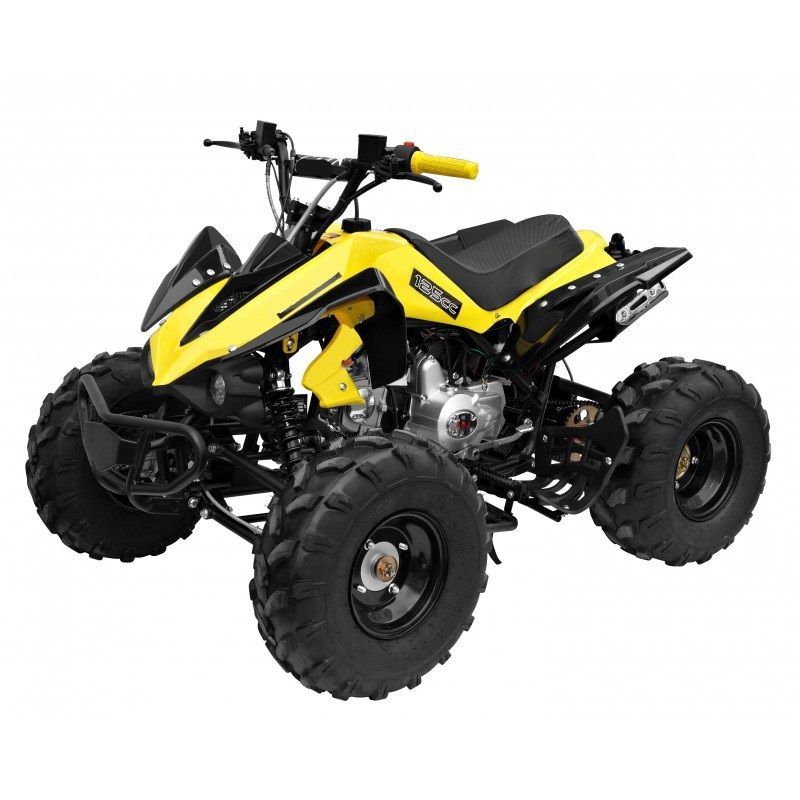 Myts - 125cc Quad ATV Bike With Reverse For Kids - Yellow